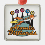 retro atomic billiards sign ornament