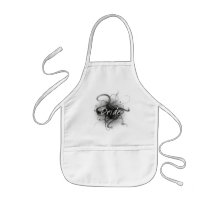 Retro Atomic Bride - Black & White Apron