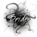 Retro Atomic Bride - Black & White Photo Cutouts