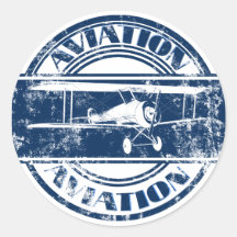 Retro Aviation Art Stickers