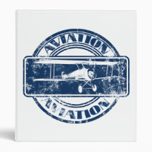 Retro Aviation Art Vinyl Binder