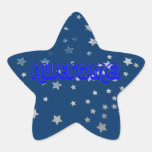 Retro Awesome! 80s Blue Silver Stars Star Sticker