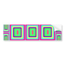 Retro baby blue pink and yellow squares