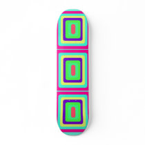 Retro baby blue pink and yellow squares