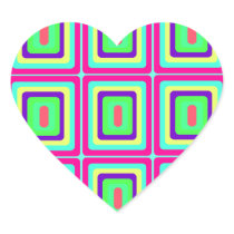 Retro baby blue pink and yellow squares