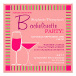 Retro Bachelorette Party Pink Cocktails Invitation