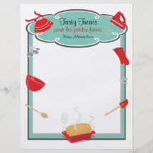 Retro baking and cooking Flyer Letterhead Bread