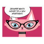 Rétro bande dessinée de chat "j'ai déplacé" la nou