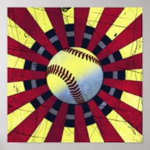 Retro Baseball Print