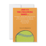Retro Baseball Themed Bar Bat Mitzvah Party card Custom Invitation