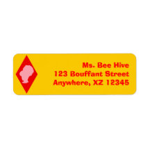 Retro BeeHive Cameo Diamond Labels