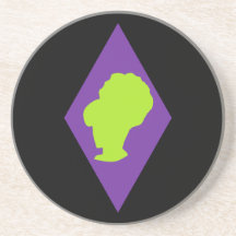 Retro BeeHive Diamond Cameo Beverage Coaster