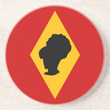 Retro BeeHive Diamond Cameo Beverage Coasters