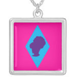 Retro BeeHive Diamond Cameo Pendant