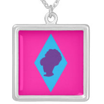 Retro BeeHive Diamond Cameo Pendant