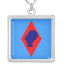 Retro BeeHive Diamond Cameo Pendant
