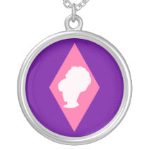 Retro BeeHive Diamond Cameo Pendant