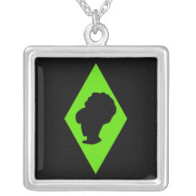 Retro BeeHive Diamond Cameo Pendant