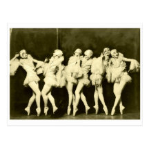 Rétro belle danse vintage de ballet de femmes de d carte postale