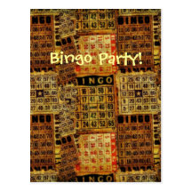 Retro Bingo Party  invitation-Postcard