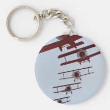 Retro Biplane Key Chain