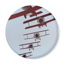 Retro Biplane Fridge Magnets