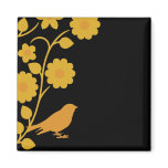 Retro bird magnet
