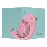 Retro Bird Recipe Binder