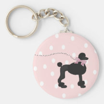 Retro Black and Pink  Keychain