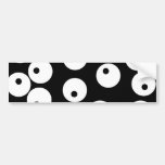 Retro black and white circle design. bumper sticker