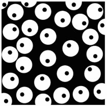 Retro black and white circle design. photo cut outs