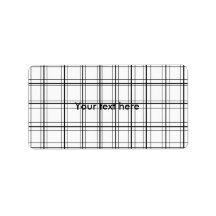 Retro black and white plaid address label
