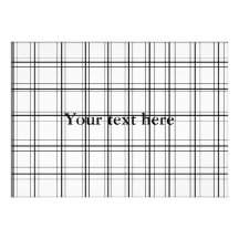 Retro black and white plaid invitations