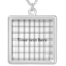 Retro black and white plaid jewelry