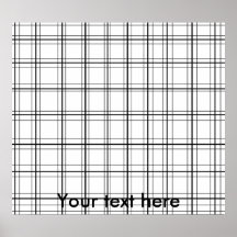 Retro black and white plaid posters
