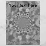 Retro black and white tie dyed pattern flyer