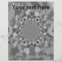 Retro black and white tie dyed pattern flyer