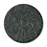 Retro Black Boomerang Refrigerator Magnets