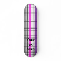 Retro black pink and white plaid