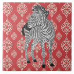 Retro Black & White Zebra Tile