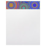 Retro Blue and Orange Circles Pattern letterhead