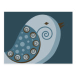Retro Blue Bird Postcards