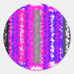 Retro blue black pink grey psychedelic rectangles stickers