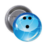 RETRO BLUE BOWLING BALL PIN