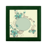 Retro Blue Floral Gift Box