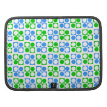 Retro Blue Green Cirle Squre Pattern planners
