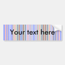 Retro blue green patterned stripes bumper sticker