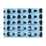 retro blue metal postcard