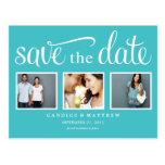 RETRO BLUE | SAVE THE DATE ANNOUNCEMENT POST CARDS