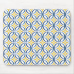 Retro Blue & Yellow Pattern